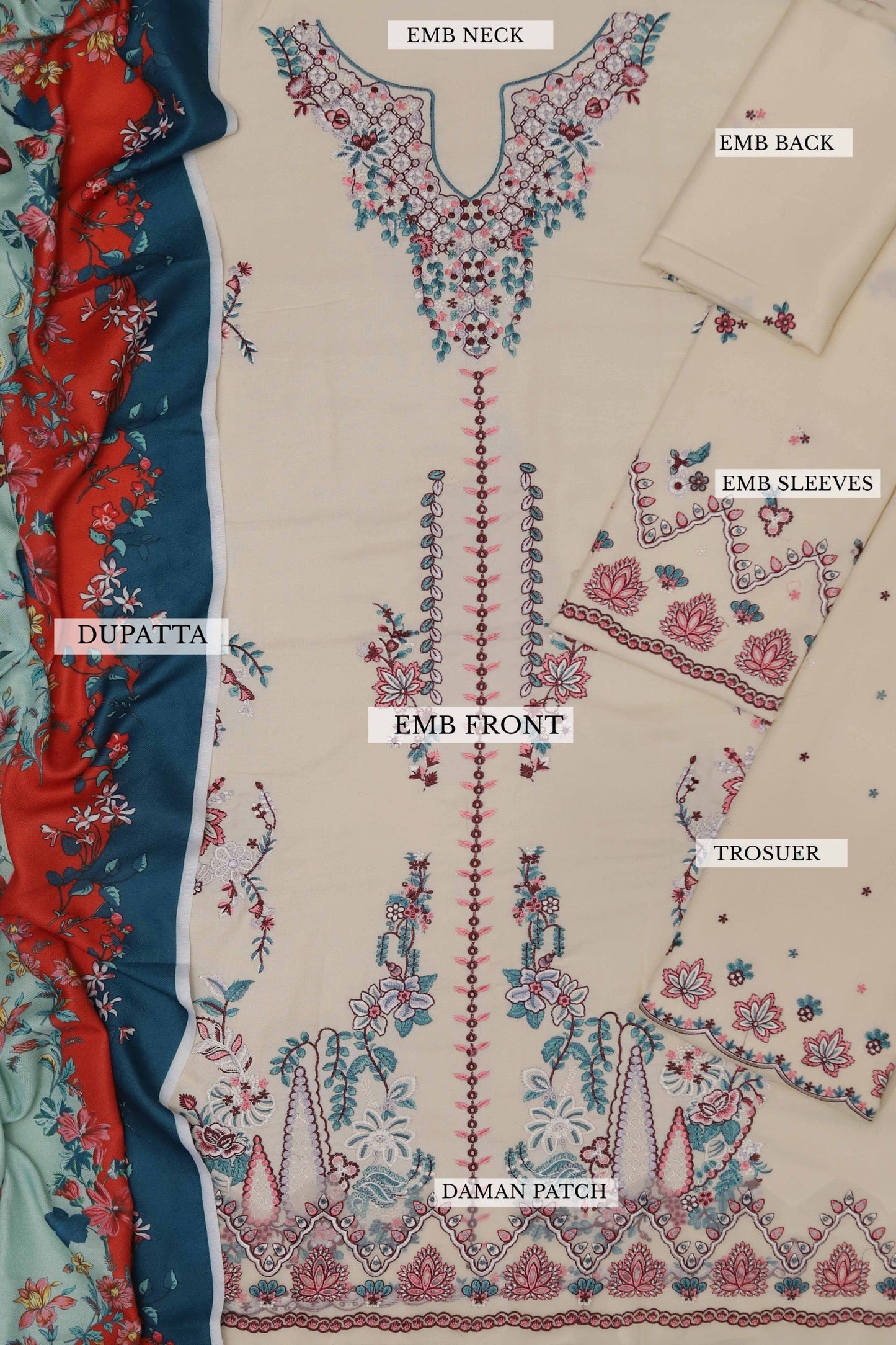 Hussain Rehar Dhanak Marina 3pc