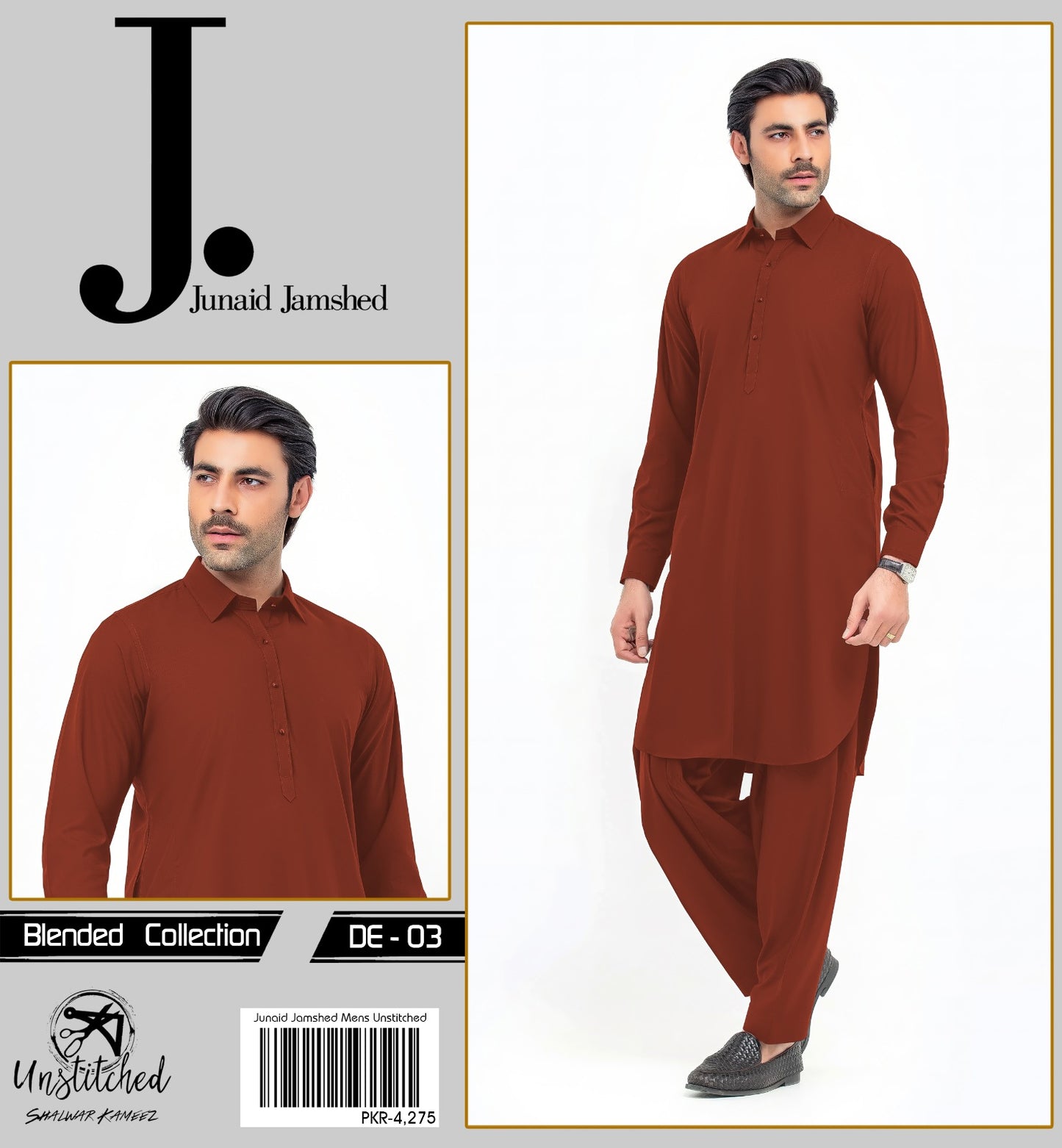 J.Dot BLENDED UNSTITCHED KAMEEZ SHALWAR FABRIC